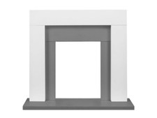 Adam Dakota/ Ferndown Fireplace Pure White & Grey, 39"