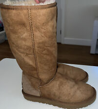 UGG Australia 5815 Classic Tall Chestnut Brown Sheepskin Boots Size U.K 6.5
