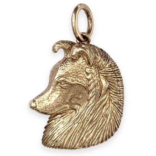 Solid 9ct gold border - border, collie