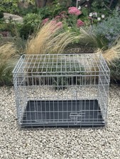 Dog Cage Puppy Pet Training Crate Carrier Small to  Medium  Metal Cages 2 Doors