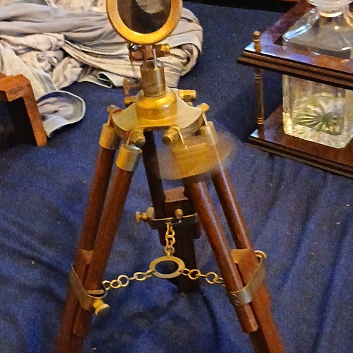 Vintage brass wood - brass, &