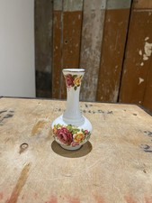 Vintage Albert Cottage Rose Fine Bone China Small Bud Vase Home Decor Flowers