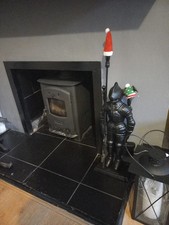 4 Piece Aston Fire Companion Set, Black Fireside Fireplace