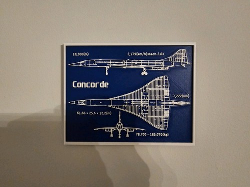 Concorde blueprint wall plaque - concorde,
