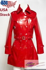 PVC Vinyl Women's Snaps Trench