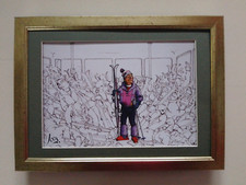 Loon Cartoon Skiing print