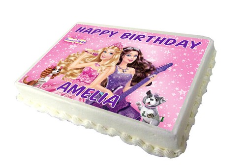 Barbie personalised real icing - barbie,