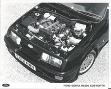 FORD SIERRA RS500 COSWORTH ENGINE BAY PUBLICITY B/W PHOTOGRAPH