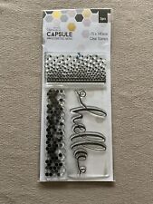 Docrafts Papermania Capsule - 3 Clear Stamps - Geometric Mono - 7.5cm x 14cm