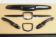 UK Seller for FIAT ABARTH 500 595 695 GLOSS BLACK De-Chrome Combo Cover Trims 
