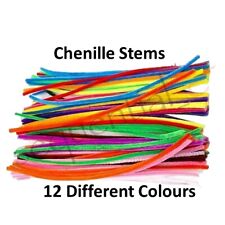 Chenille Craft Stems Pipe Cleaners 30cm x 6mm Lots Of Colours 