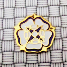 Yorkshire White Tudor Rose Pin