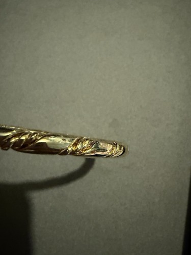 Steel rolled gold bangle - rolled,