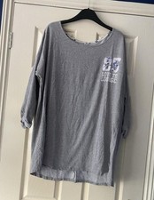 Grey Primark ‘Love To Lounge’ Pyjama Top  Size L  Worn A Handful of Times