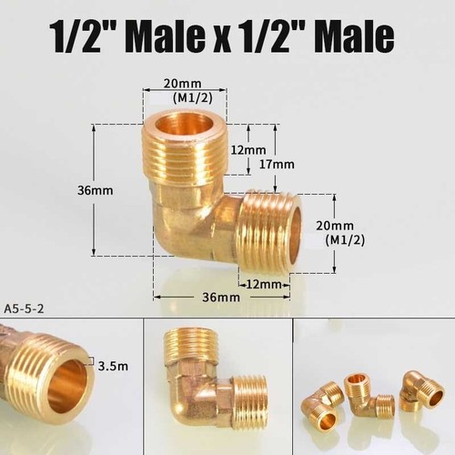 Bsp brass elbow - elbow, 90°right