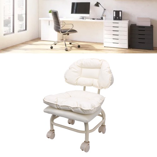 Low rolling stool - with, back