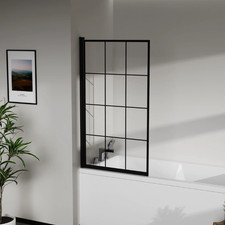 Bath Shower Screen Black Tint