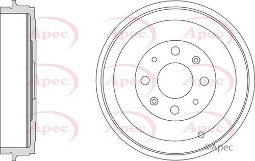 Apec brake drum single rear - brake,