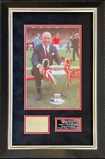 Matt Busby Hand Signed Card, Photo Presentation. Manchester United.