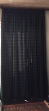 VINTAGE HAND MADE BLACK WATCH PLEATER TAPE TOP LINED DRAPES 108" W X 92" L  