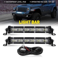 2x 7INCH Slim LED Light Bar