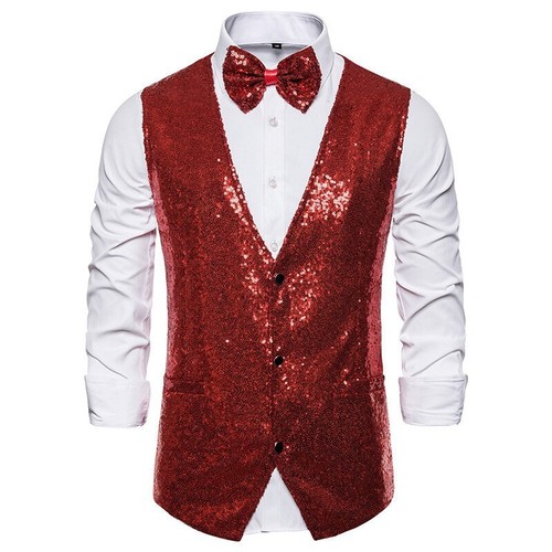 Men glitter sequin waistcoat - men,