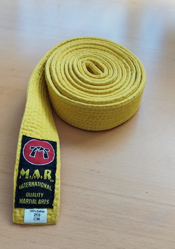 Yellow belt martial - belt,
