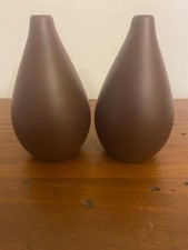 Two small, smooth, brown