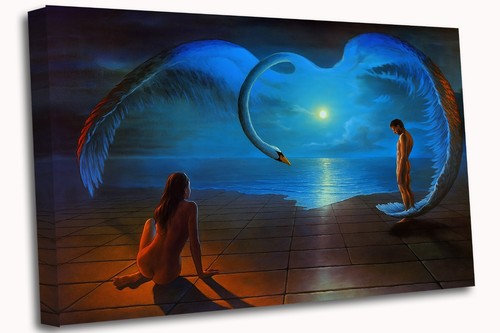 Wings love kitsch canvas - kitsch,