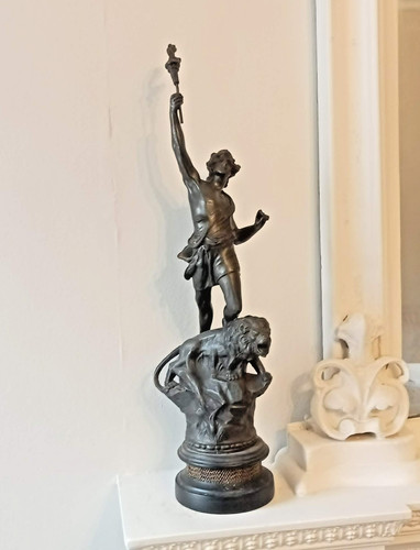 Antique 19th art - c,