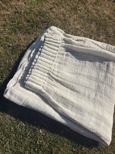 Vintage ecru open weave - ecru, linen