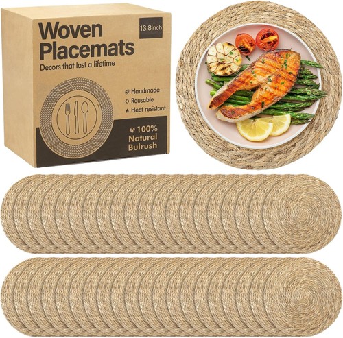 Round woven placemats 8 - 40,