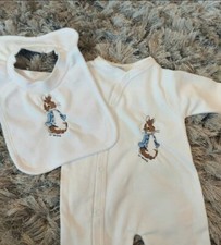 New baby sleepsuit bib - new,