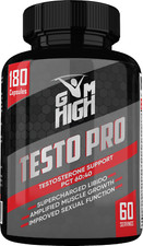 Gym High Testo Pro | Elite Test Booster for Muscle, Energy, Drive–17 Ingredients