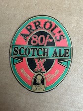 MAGNETIC ARROL’S SCOTCH ALE BEER PUMP CLIP BADGE BREWERY ISSUE 
