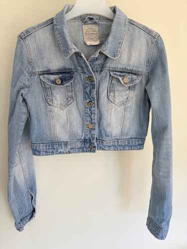 Bershka cropped denim jacket - cropped,