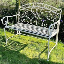 Antique White Metal Garden