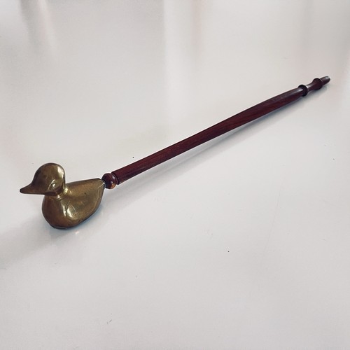 Brass duck candle snuffer wood - duck,
