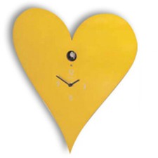 CUORE yellow Wall Cuckoo Clock