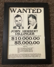 SMALL FRAMED WANTED POSTER FOR