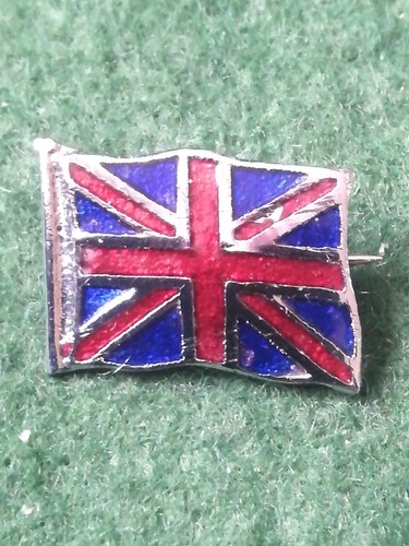 Old enamel union jack flag - old,