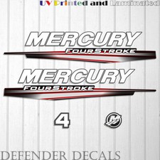 Mercury 4 HP Four Stroke 2013-2017 outboard engine decal sticker kit 4HP
