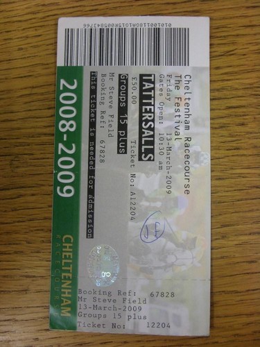2009 horse racing - 13/03/2009,