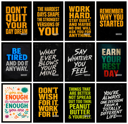 Motivational quote poster wall - motivational,