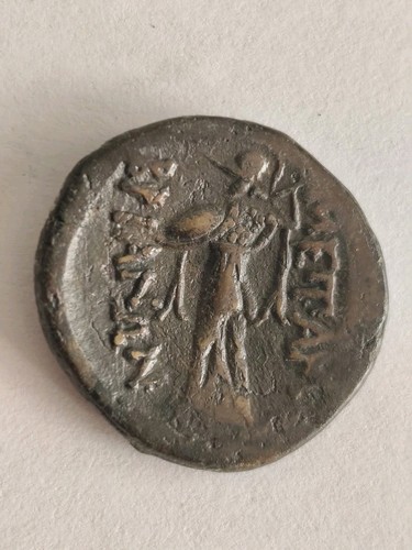 Ancient greek bronze coin with - bronze,