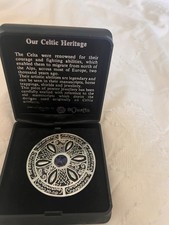 St Justin Pewter Brooch Celtic Style