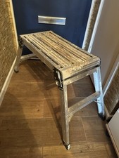 ALUMINIUM HOP UP STEP LADDER FOLDING STOOL PLATFORM DIY WORK BENCH HEAVY DUTY