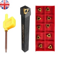 Cemented Carbide Material Threading Insert + Lathe CNC Cutting Tool Holder UK