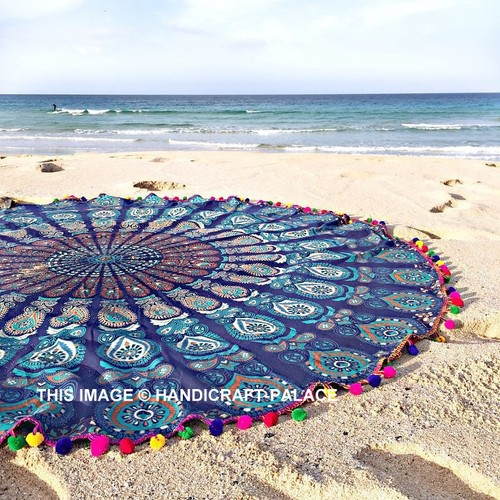 Peacock mandala round - mandala,