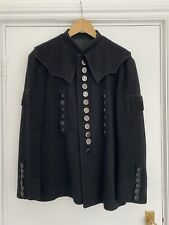 Vintage 1960s Black Wool military Style Jacket German Miners Parade uniform 
